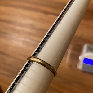 10K Solid Yellow Gold Plain Engagement Wedding Band Ring Sz 12 Men 1.9 Grams